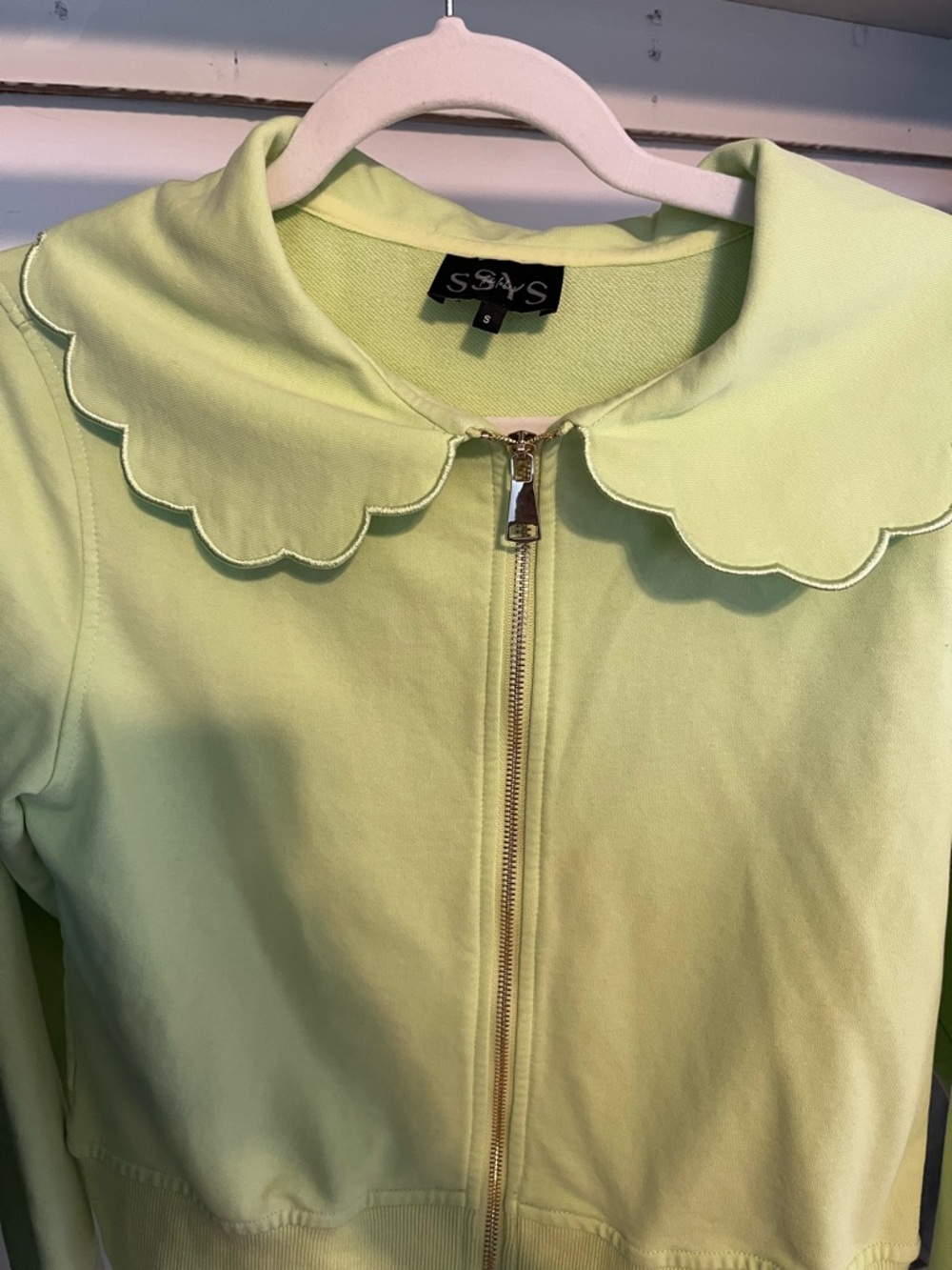 SSYS Scalloped Collar Zip-Up Jacket - Picture 2 of 5